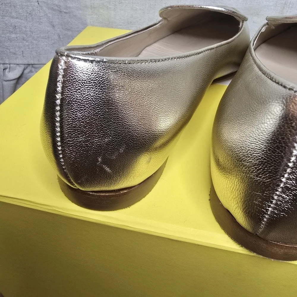 Elegant Mavette  Silver Loafers for Women